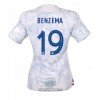 Maglia ufficiale Francia Karim Benzema 19 Trasferta Mondiali 2022 per Donna